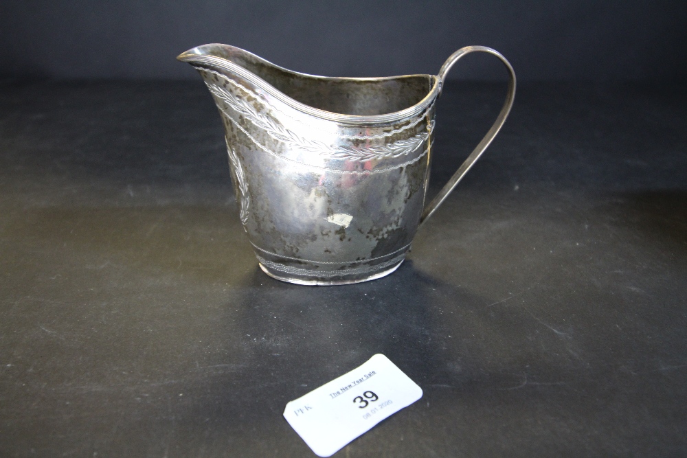 Georgian silver cream jug