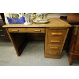 Oak panelled desk