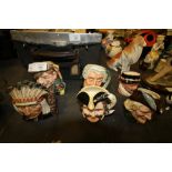 Six small sized Royal Doulton Character Jugs