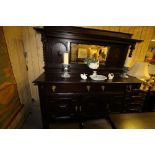 Victorian mahogany mirror back sideboard