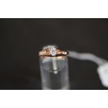 Plated solitaire ring