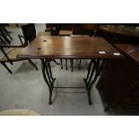 Cast iron sewing machine table