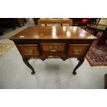 George III oak lowboy