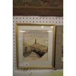 Hoad Monument, Ulverston - watercolour, signed W Brian Allonby