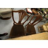 6 carved oak dining chairs