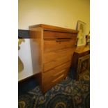 Mid-century teak seven drawer chest