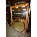 Art Nouveau style mirror, gilt mirror and wooden mirror