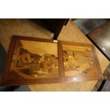 Pair of wood sample pictures