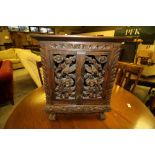 Eastern carved wood cupboard