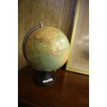 Vintage GDR 'Political' Table Globe by V & B Hermann Haack