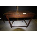 Oak occasional one drawer table