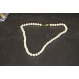 9ct gold & pearl necklace