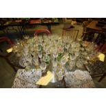 Large quantity of cut and moulded glassware