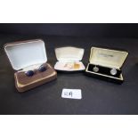 4 pairs of boxed cufflinks