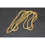 Saudi gold rope-twist chain 27.3 grams