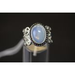 Moonstone style dress ring