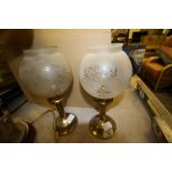 2 brass based lamps