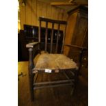 Vintage Edwardian's Child rush seated chair