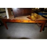 Large teak 3 drawer table