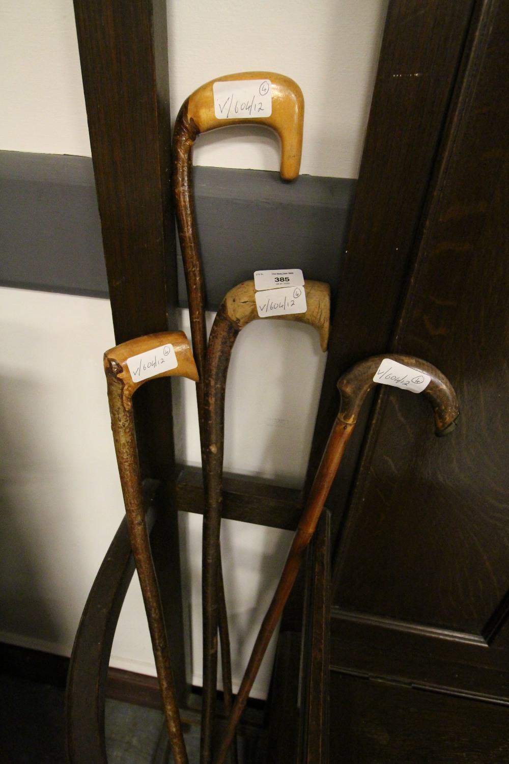 Four walking sticks