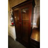 Mahogany display cabinet with lights