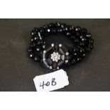 Black glass bracelet