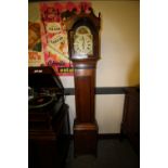 Victorian oak grandmother clock