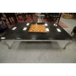 Large Marble and chrome Italian coffee table