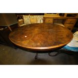 Victorian walnut oval breakfast table