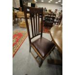 Set of 4 oak dining chairs