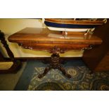 Victorian Rosewood card table