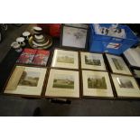 Set of 6 Cumbrian Stately Homes Prints (framed) & one other