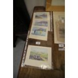 4 unframed watercolours - Irish scenes