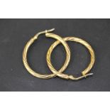 9ct gold hoop earrings