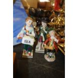 Three Samson porcelain "Gold Anchor" figures