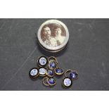 Victorian enamelled buttons (marked Paris)