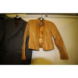 Ladies Hideout Classics brown leather jacket, size 12