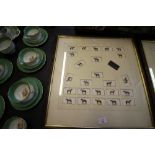 Framed set Derby Winners cigarette cards