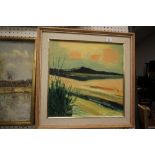 Melville Brotherston oil on canvas - Coastal Scene - Solway