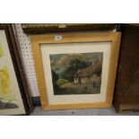 Oil on Board "Country Scene" bearing signature by Gyrth Russell, possibly Irish