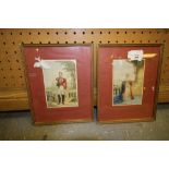 Pair 19th Century Baxter colour prints - Queen Victoria and Prince Albert, each 14.5cm x 9.5cm, in