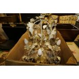 5 light chandelier with floral decoration