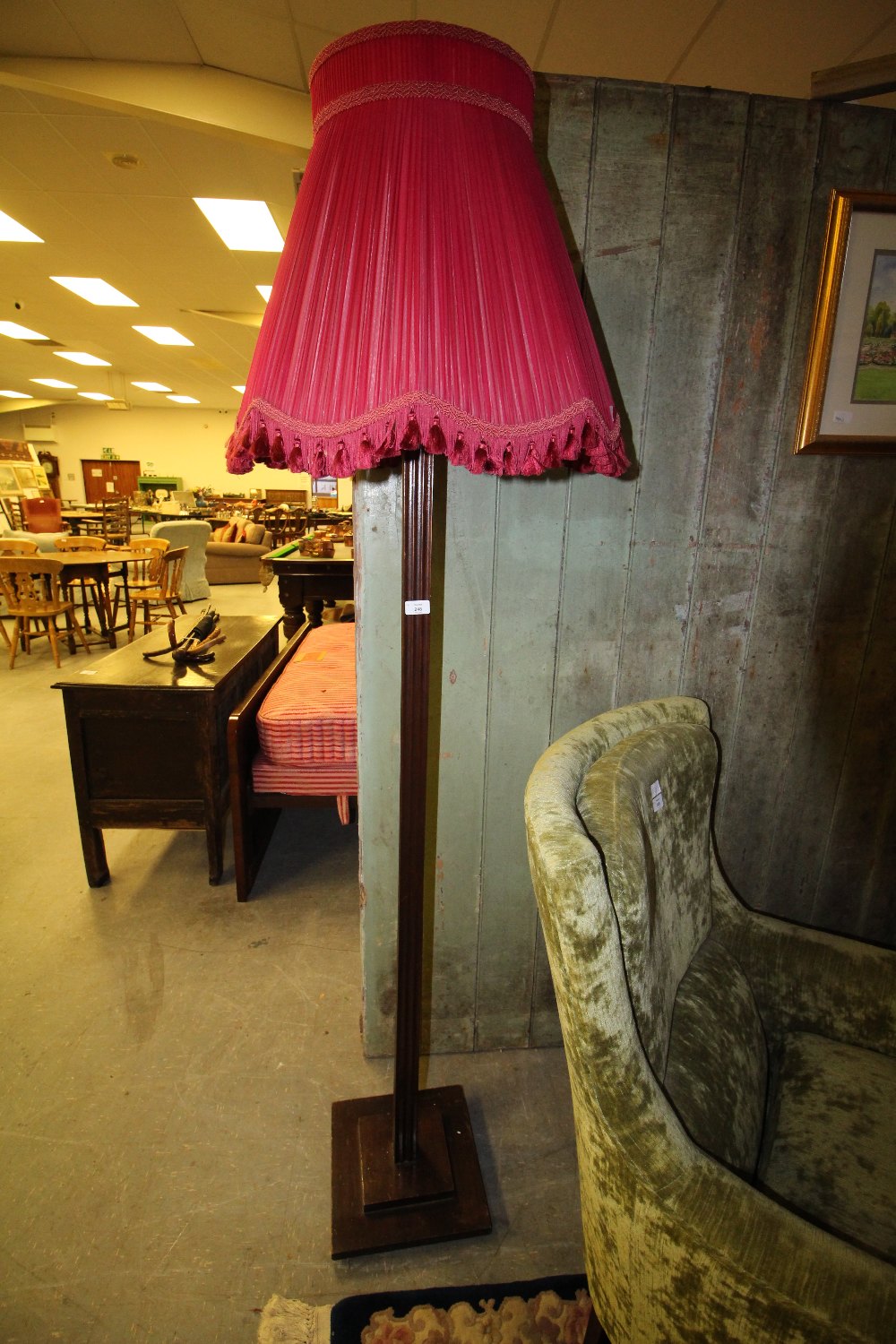 Art Deco standing lamp with shade