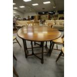 Oak oval drop leaf table