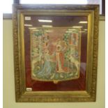 Gilt Framed embroidered Picture