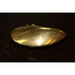 Late Victorian brass shell vesta case