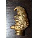 Early 20th Century embossed brass Mr Punch vesta case