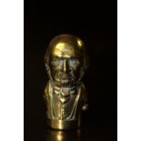 Victorian brass vesta case modelled as William Gladstone