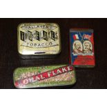 Three early 20th century printed tin advertising vesta cases/boxes (souvenir of the Franco British