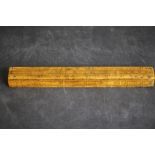 18th Century treen Excise Officers slide box rule by Edward Roberts, Dove Court, Old Jewry,
